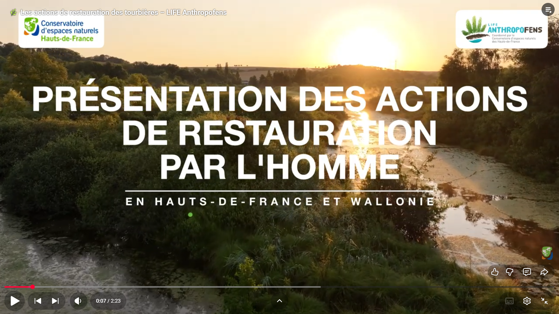 Présentation des actions de restauration par l'Homme Les actions de restauration des tourbières