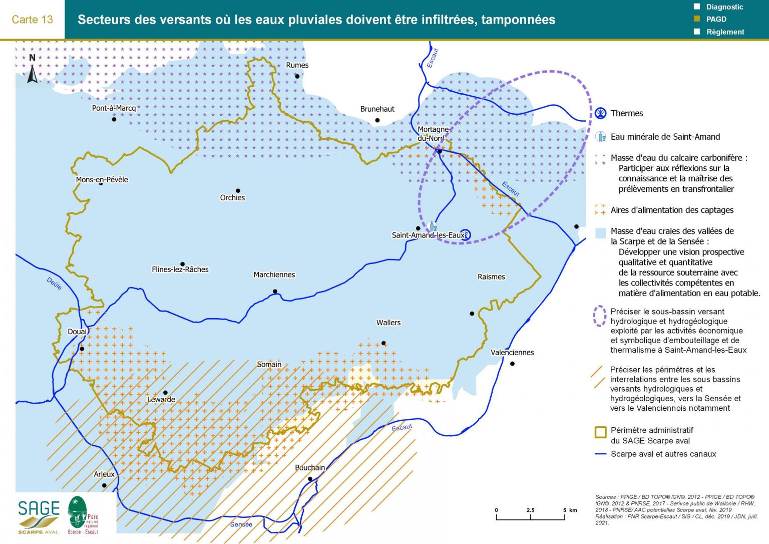 Mesures - Carte 12 : Dépasser les limites du bassin versant pour une vision globale de l’état de la ressource en eau souterraine